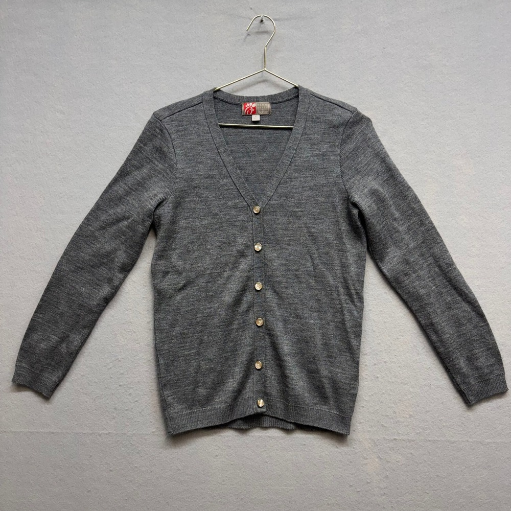 Chick-fil-A Employee Uniform Cardigan Sweater Gray Women's Small OOBE TS535
